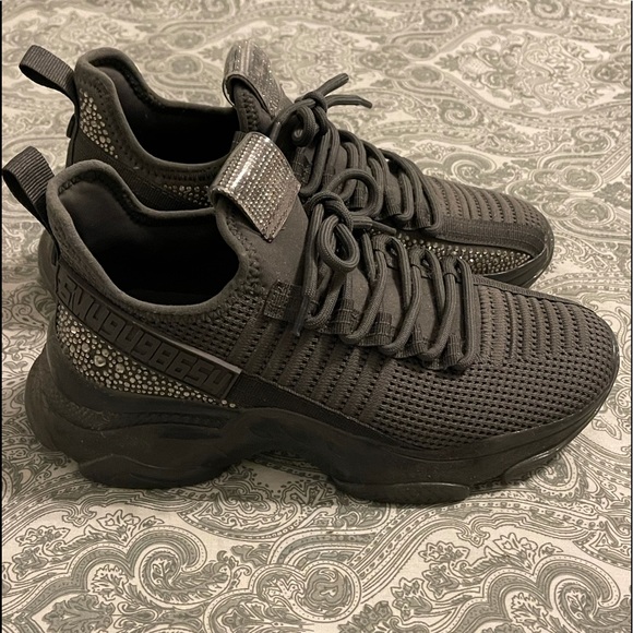 Steve Madden Maxima Rhinestone Tennis Shoes - Picture 1 of 5